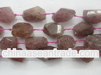 Natural gemstones faceted nugget