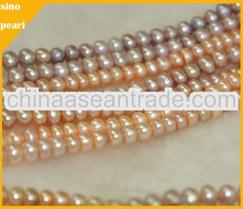 Nature pearl necklace , pearl stands near round shape.