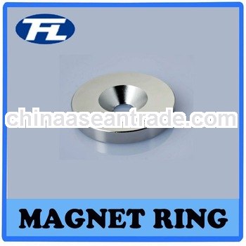 NdFeB permanent countersunk hole magnet with N42 Grade zinc,nickel coating