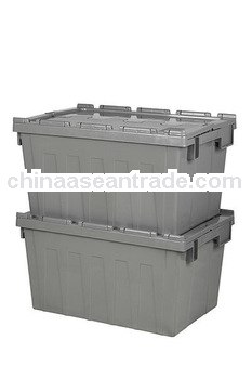 Nestable Plastic Crate for Logistics with Lid