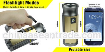 New 6061T Aluminium powerful waterproof shakeproof fishing flashlight 3 x CREE XML U2 LED flashlight