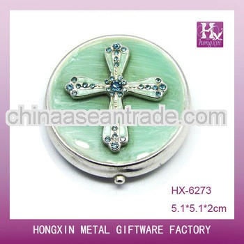 New Product for 2013 HX-6273 Crystal 3 Case Round Pill Box