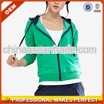 New arrival zipper up hoodies for women (YCH-B0312)