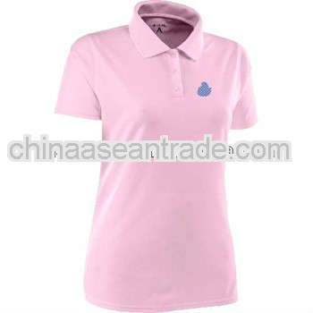 New design ladies slim fit coolmax polo shirt