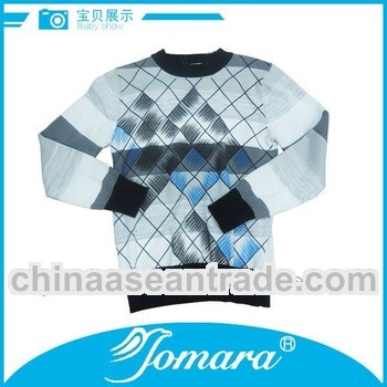 New design pullover cotton winter kids sweater print pattern