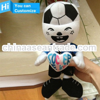 New design soft laughing toy doll with heart