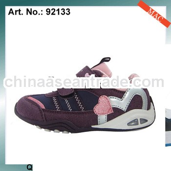 New designs casual shoes for girl with cow leather upper