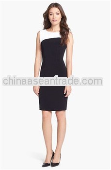 New in 2014 summer fashion knee length professional career dress for office lady women elegant bodyc