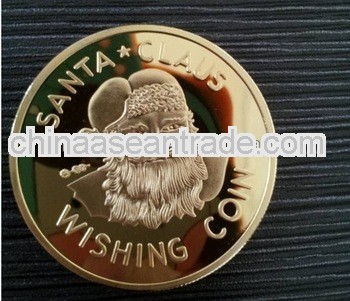 New production 2014 Merry Christmas 24 k gold coin and silver coin , gift in alibaba From China Manu