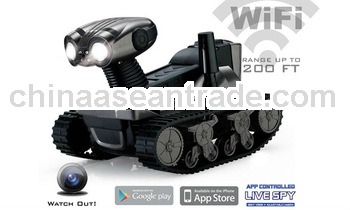 New products for 2013!! iOS/Android Wifi Controlled Wireless Tank With Moving Camera wifi rc tank wi