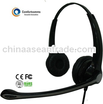 OEM/ODM call center binaural headset with microphone HSM-902F