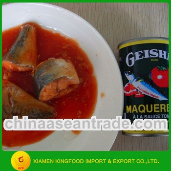 Offer mackerel in hot tomato sauce