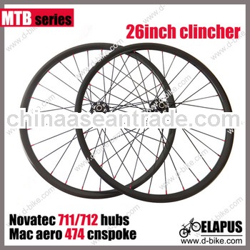 Only 1430g mountain carbon 26" bicycle wheel