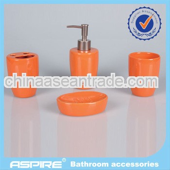 Orange ceramic shower accessories