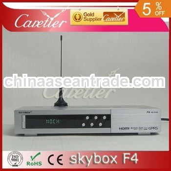 Orginal skybox f4 HD with GPRS function full hd dual cpu satellite receiver new model