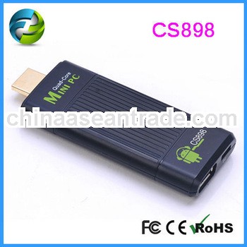 Original Quad core Dongle tv Box CS898 android 4.1 RK3188 1.8GHz 1GB Rom 8GB Rom Bluetooth Mini Pc