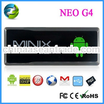 Original Smart TV dongle MINIX NEO G4 Google Android 4.0 WiFi USB HDMI RK3066 Dual Core Cortex A9
