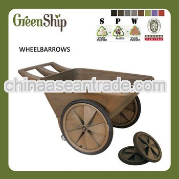 Outdoor Decorative Wheelbarrow Planter Prices from Greenship/ 20 years lifetime/ lightweight/ UV pro