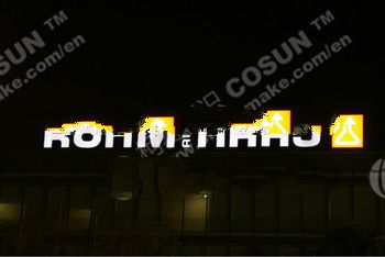 Outdoor led front-lit channel letter sign