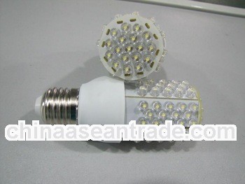 PBT plastic base E27 102leds 12V corn bulb 6W