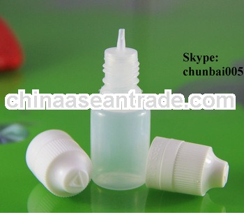 PE liquid bottle 10ml childproof and tamper cap