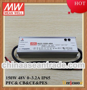 PFC function HLG-150H-48A 150W 48V led transformer IP65