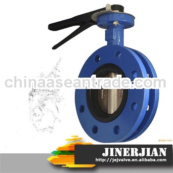 PN10/16 Double flange butterfly valve maker