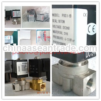 POG1-1B stainless steel high pressure 24v solenoid valve