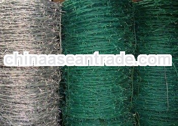 PVC Coated Barbed Wire Mesh Fence Manufacturer