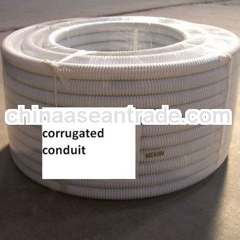 PVC gray corruated pipe /flexible corrugate cable protection pipe