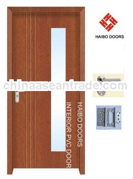 PVC interior door with glass (HB-8046B)