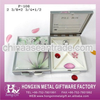 P-108 4 Case square metal medicine carton box design