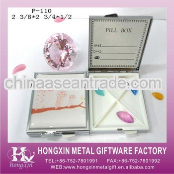 P-110 Wholesale metal travel pocket pill box