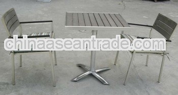 Patio furniture plastic wood set (DW-DT012+DW-AC058)