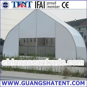 Peach shaped warehouse tent with PVC cloth wall