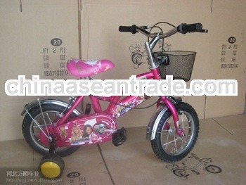 Pink color with carrier steel material good quality baby girl BMX cycle