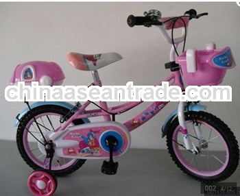 Pink color with rear box front basket four wheel kid bike bicycle,bmx bike bicycle