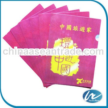 Plastic L folder, Customized Designs/Logo Printings are Accepted