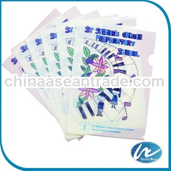 Plastic L folders, Customized Designs and Logo Printings are Accepted