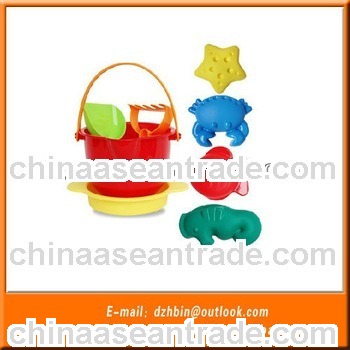 Plastic Sand Beach Toy Set For Kids Beach Buckets and Spades Beach Toys 7PCS/SET