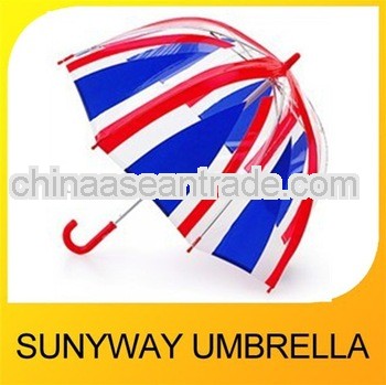 Plastic Union Jack Custom Clear Umbrella