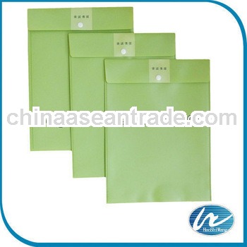 Plastic a4 document bag with button, Customized Thicknesses, Sizes and Designs are Accepted