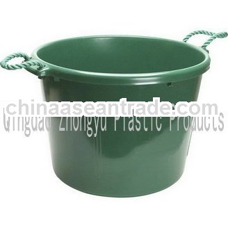 Plastic feeding buckets/tubs with nylon handle