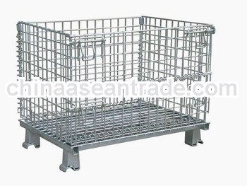 Plated material handling storage wire mesh container