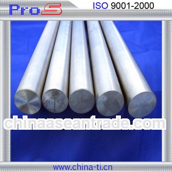 Polished metal bars of ASTM B348 pure medical titanium round bar