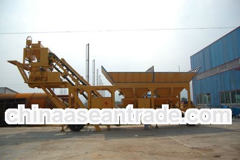 Portable YHZS35 mobile concrete batching plant