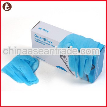 Powdered&powder free disposable vinyl gloves/blue pvc gloves