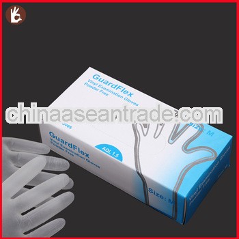 Powdered&powder free disposable vinyl gloves/glove cut