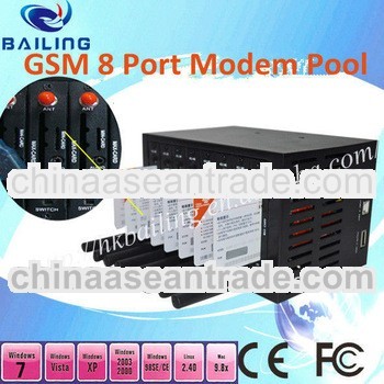 Professional 8 port 3G modem pool support TCP/IP ,sim tool kit