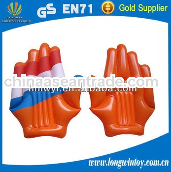 Professional cheap customized pvc inflatable palm